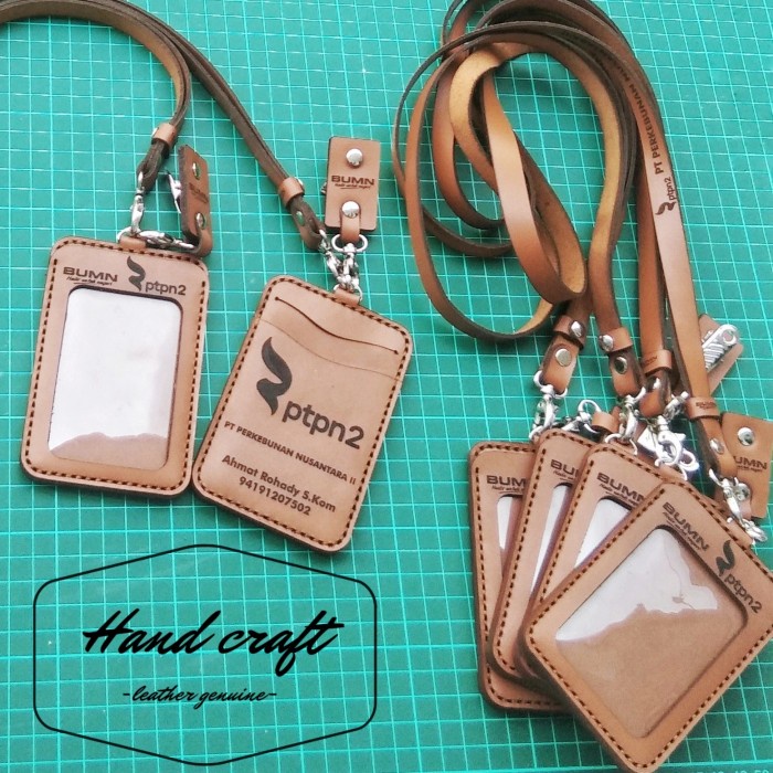

READY id card holder kulit asli - coklat muda TERMURAH