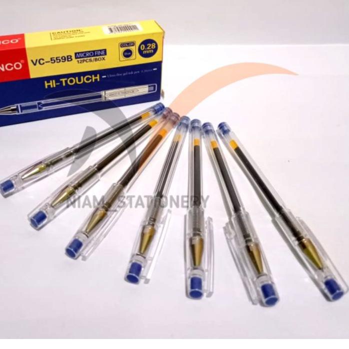 

New SELUSIN 12 PCS Pulpen Hitech Hi-Touch Vanco 0.28 mm Gel Pen Hitech Hi-Touch Vanco 0.28mm