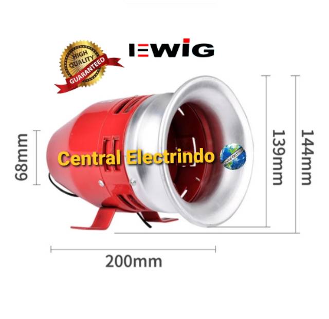 Motor Siren/Sirene Alarm MS-390 AC 220V EWIG.