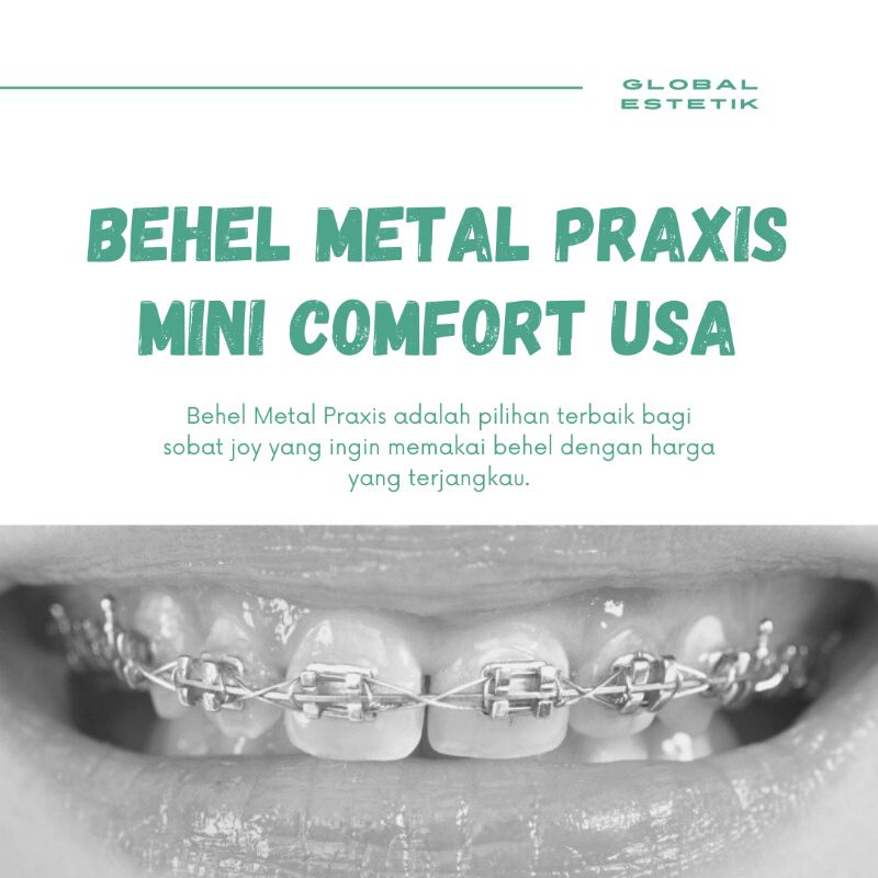 Behel Metal Praxis Mini Comfort USA - 2 Rahang
