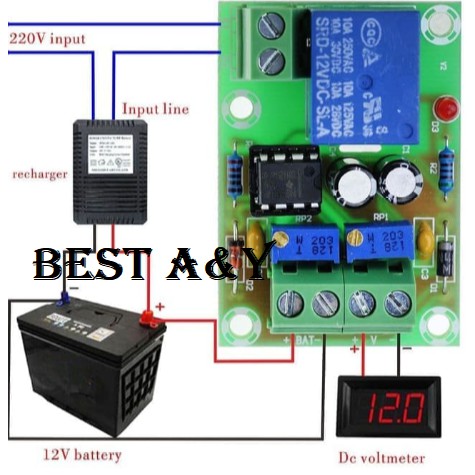 Batterai Accu Module Charger 12V DC Adjustable modul Cas Otomatis Aki 13,8V-14,8V