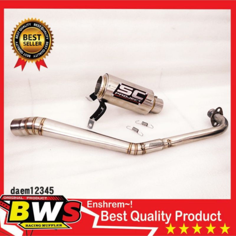 knalpot SC project Vega supra 125 Jupiter Blade kharisma Supra leher ndangak