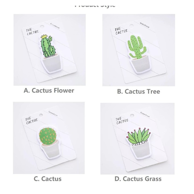 NOTES CACTUS SCRAPBOOK JOURNAL PLANNER DIARY LABEL PEMBATAS BUKU