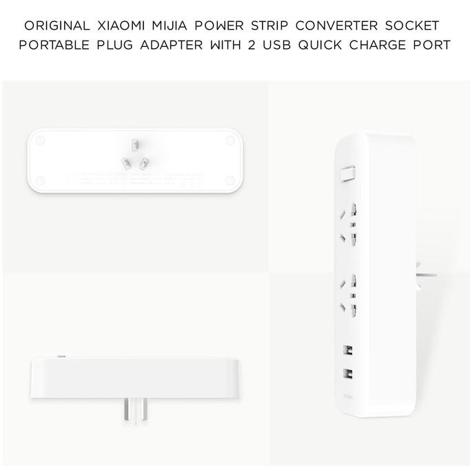 Mijia Power Strip Converter Socket 2 usb 2 ac / Stop Kontak Xiaomi