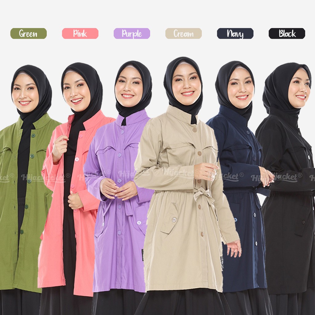 HIJACKET VALERIA | HIJAKET JAKET HIJAB PANJANG WANITA MUSLIMAH SYARI-1