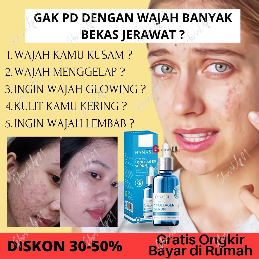 SERUM WAJAH HANASUI ANTI AGING SERUM VIT C COLLAGEN - SKINCARE WAJAH - PERAWATAN WAJAH