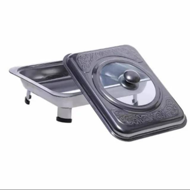 Tempat makan prasmanan stainless steel