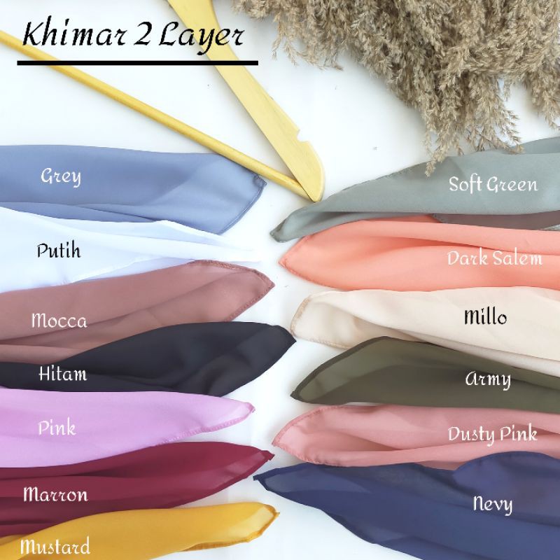 Hijab Khimar Instan 2 Layer Pollycotton