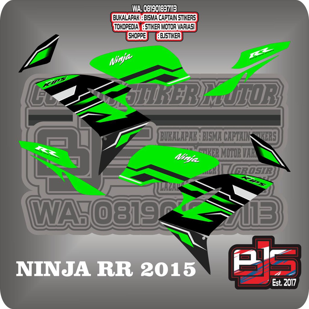 Stiker Striping List Motor Ninja Rr 2015 Shopee Indonesia