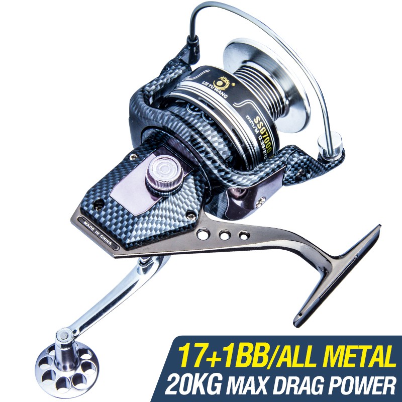 Fishing Reel / Penggulung Senar Pancing 17 + 1bb 20kg Max Drag Power Bahan Metal 5.5: 1