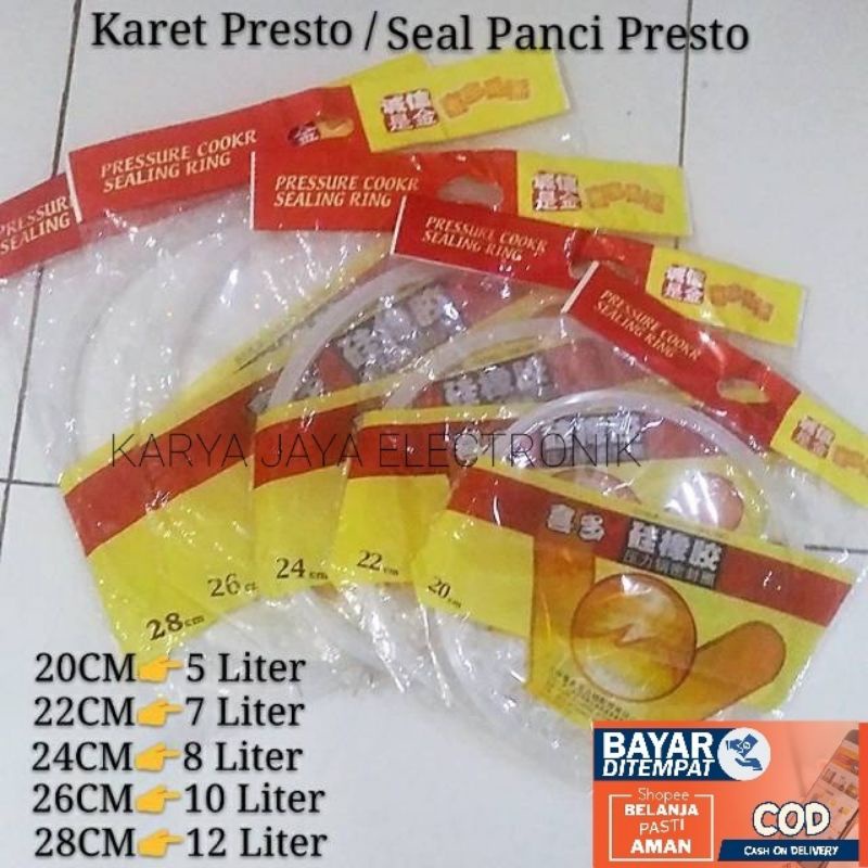 Seal Karet panci presto - seal panci presto 20cm-28cm - ukuran 5Liter-12liter