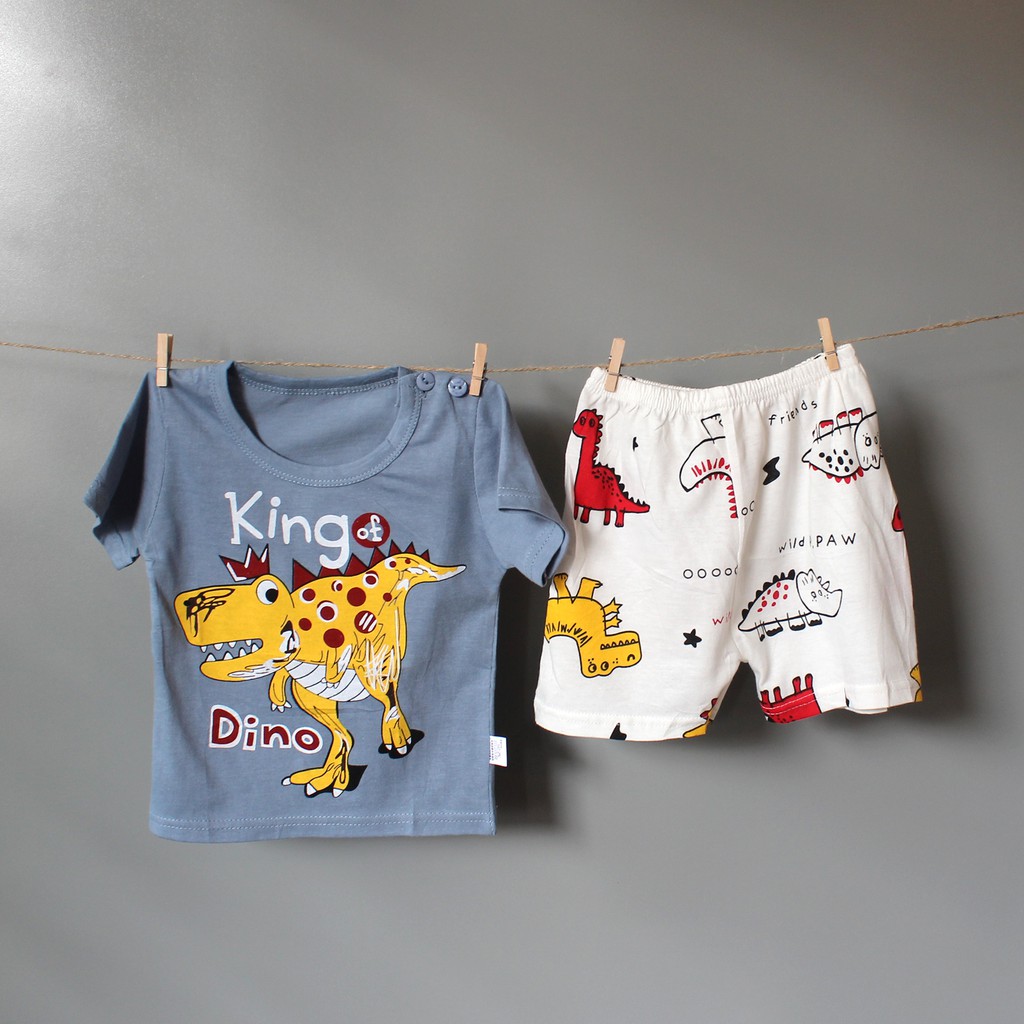 Setelan Anak Premium set Bahan Katun Impor Baju Anak Laki gambar lucu Baju Anak Cowo Bahan Katun