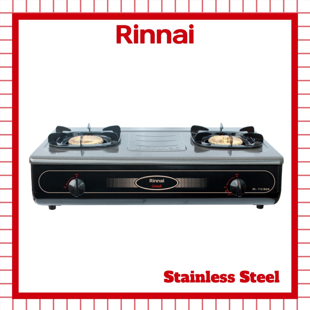Jual Rinnai Kompor Gas 2 Tungku Ri 712bgx 712bgx Indonesia Shopee Indonesia