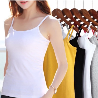 Tanktop Singlet Wanita Bahan Kaos One Size ,XL./ Tank Top Tali Kecil