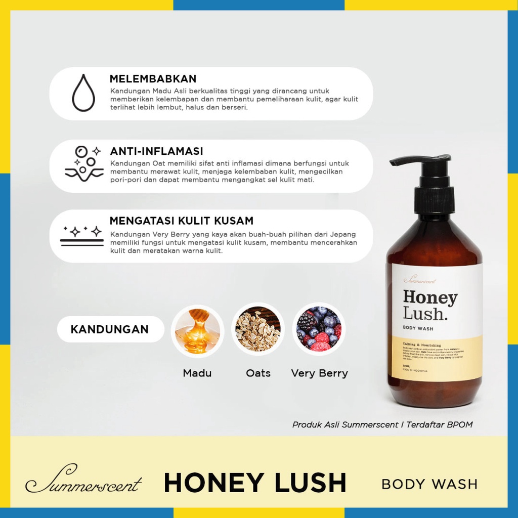 Summerscent - Honey Lush Body Wash - Sabun Mandi Cair - 300ml