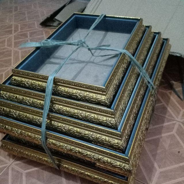 Frame Kotak Seserahan Isi 4 Hanntaran Mahar Warna Mas Gold