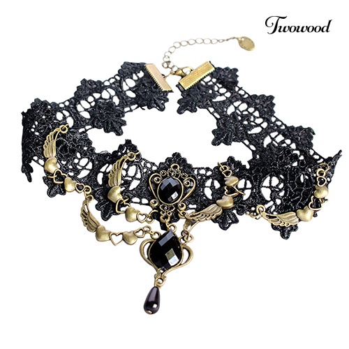 Kalung Choker Bahan Lace Gaya Vintage Gothic Untuk Wanita