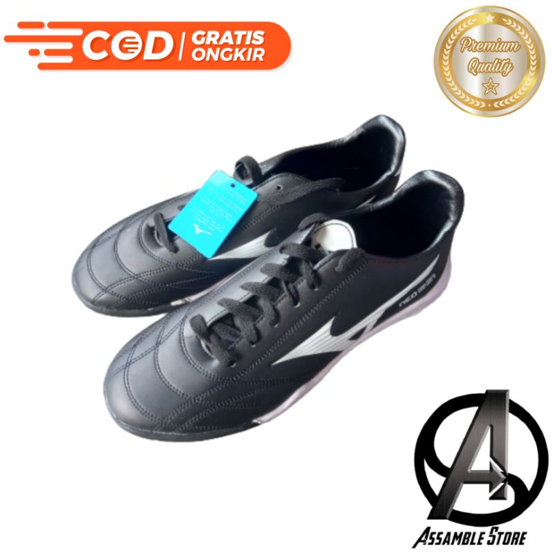 Sepatu Futsal Olahraga Pria Wanita Sport LOGO NSHN BLACK ORIGINAL FREE BOX