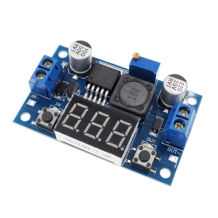 Modul Step Down LM2596 DC-DC Buck Converter 3A dengan Voltmeter