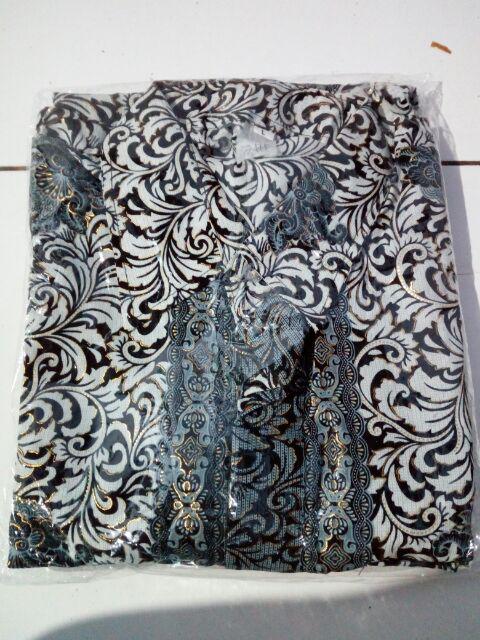 Realpict Couple Kebaya Naura Bahan Organza Mix Brukat Rok Plisket Kemeja Batik Bahan Katun Silk