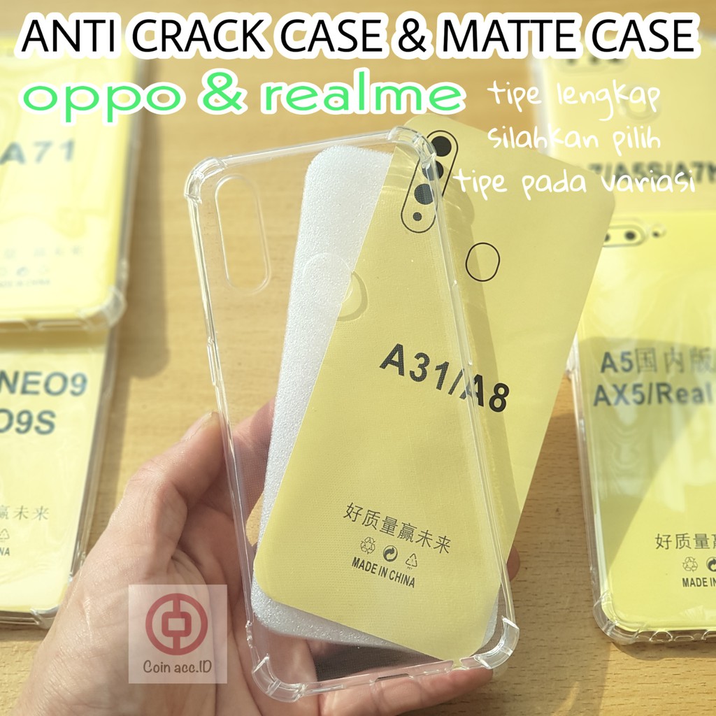 soft case OPPO A31 A12 A92 A52 A5 A9 2020/A7/A5S/A3S/A11K/A71/A83/A57/A37/A39 casing polos &amp; hita