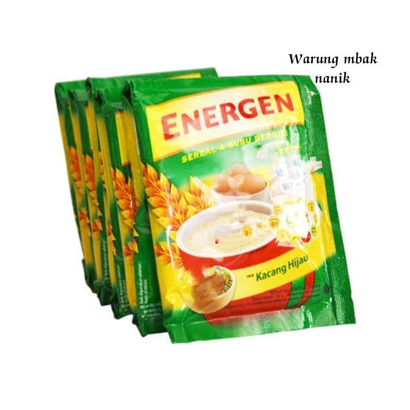 

Energen sereal rasa kacang hijau 1renceng 10sachet