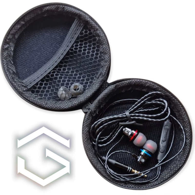 GOON Original Earphone dengan Pouch Penyimpanan | In-Ear Stereo 4D Super Bass dengan Mic Kabel Jack 3.5 mm &amp; USB Type-C | Headset Tahan Keringat | GARANSI UANG KEMBALI