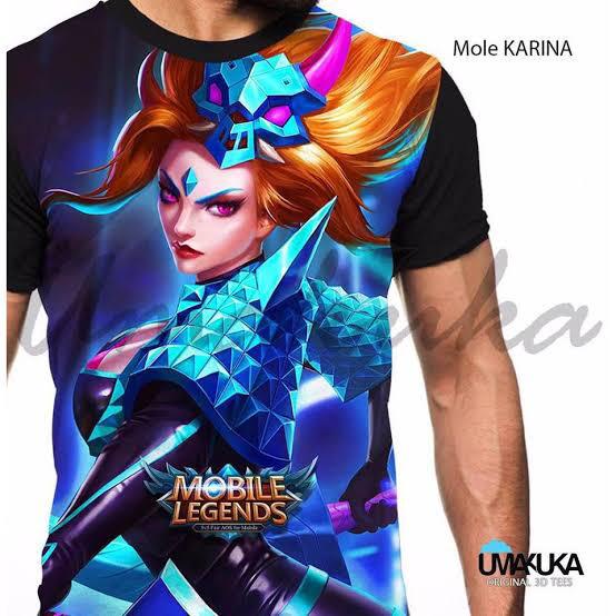 Kaos Mobile Legends Karina skin Terlaris 3d Fullprint