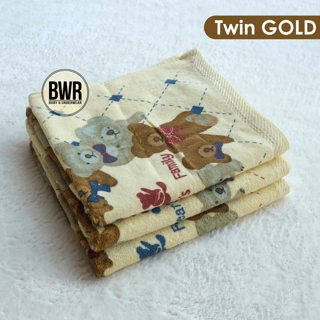 HANDUK TWIN GOLD KECIL | 100 x 50 Perlengkapan Mandi Bayi