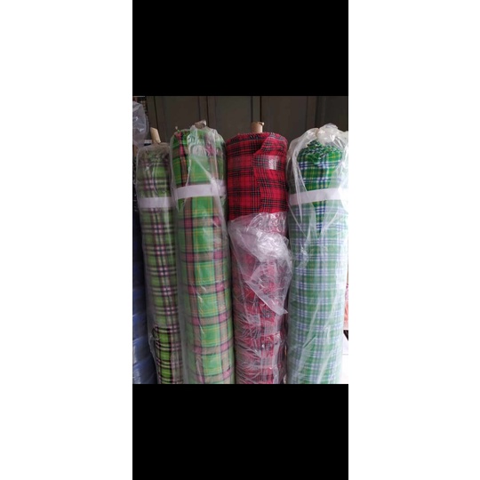 Bahan Kain Flanel Katun Import Kotak Kotak Katun Rollan