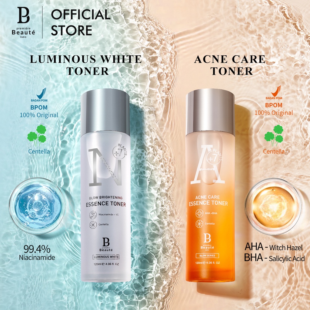 [ORI] Premiere Beaute Essence Toner Niacinamide Centella Luminous White Glowing Brightening 120ml