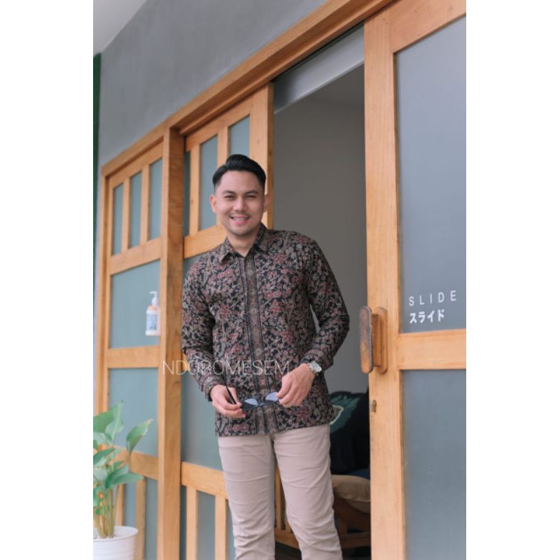 Kemeja Batik PREMIUM TERBARU Batik NdoroMesem Bahan Katun Baturaden Reguler Fit C007