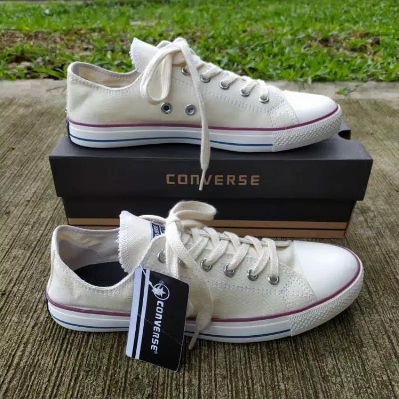 Sepatu Converse All star Off White Cream Sneakers pria wanita