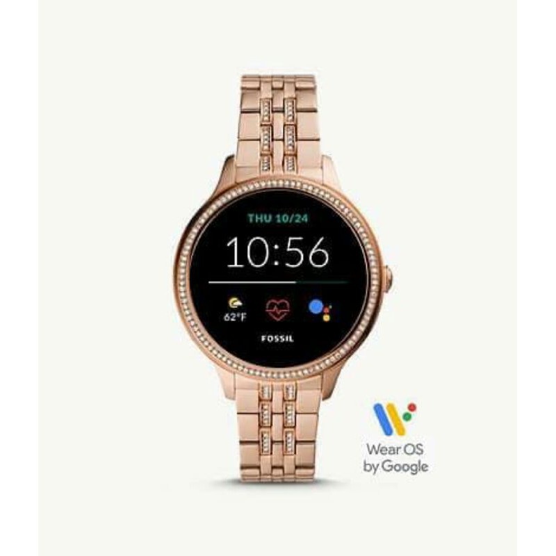 Smartwatch Wanita Fossil Gen 5 E FTW6073 FTW 6073 Rose Gold Stainless Steel Original