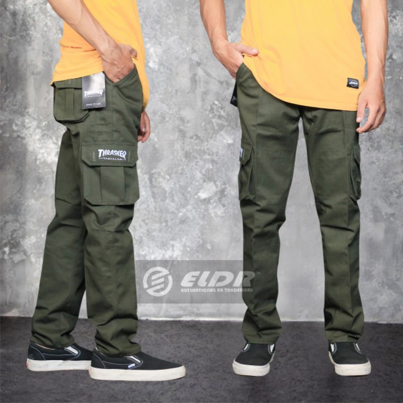 Celana Pria Cargo Panjang Thrasher 28 sd 34 Catton Twill Celana Outdoor Hiking-3