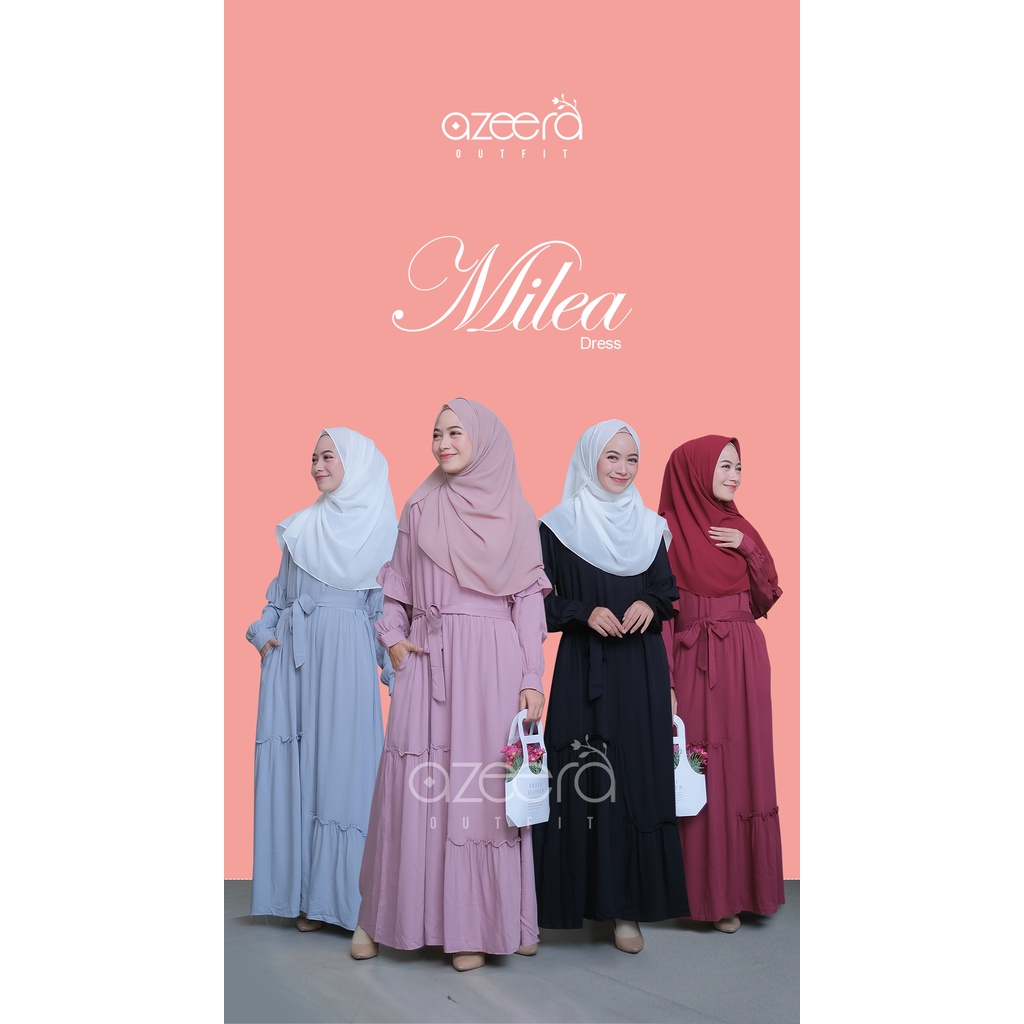 Azeera Outfit - Milea Dress | Rayon Premium Dress| Gamis |