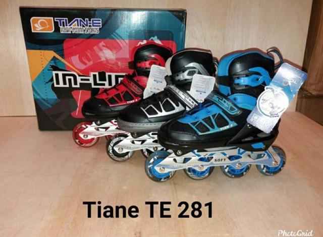 Sepatu Roda Inline Skate Ban Karet PU + Dekker S M L