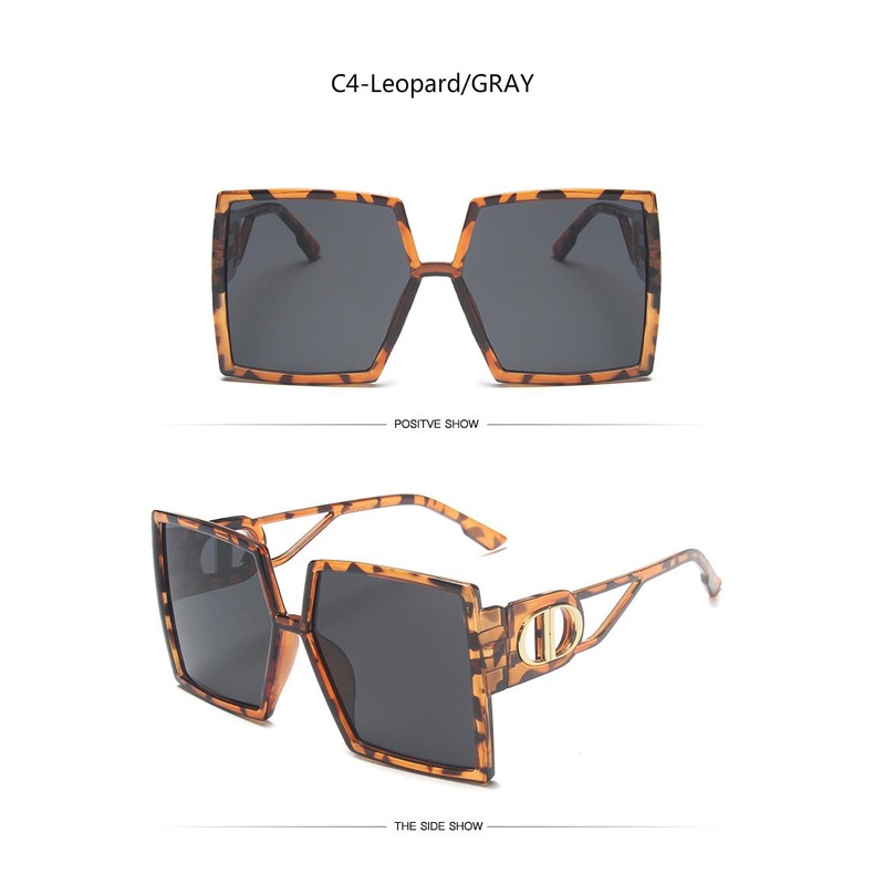 European and American fashion trend big frame retro square sunglasses