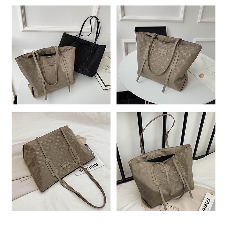 Satu7an T277 Tas Tote Bag Wanita Korean Style Simple Kasual Multifungsi Shoulder Bag Tas Hand Bag Kain Oxford + Polyester