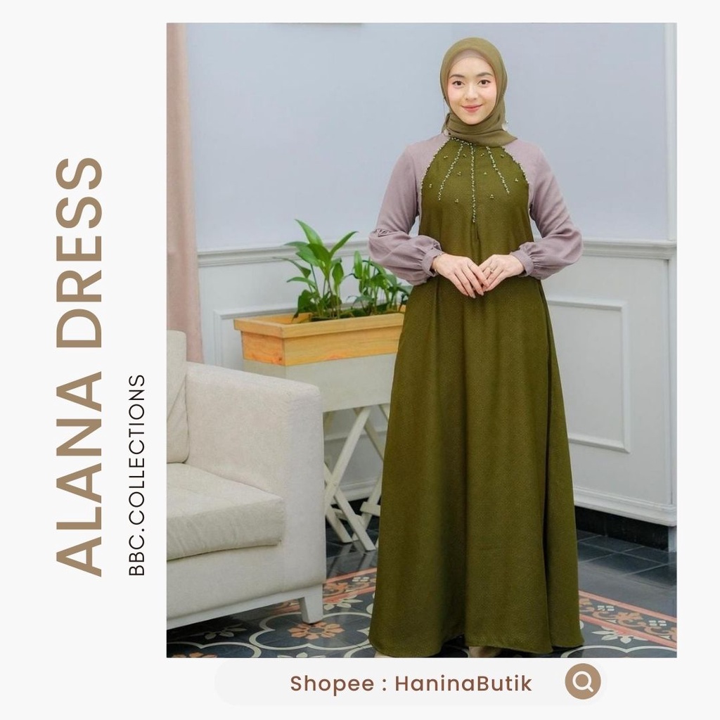 (𝗦𝗜𝗔𝗣 𝗞𝗜𝗥𝗜𝗠) ALANA POLOS DRESS ARMY PAYET SIZE S by BBC.COLLECTIONS | BBC