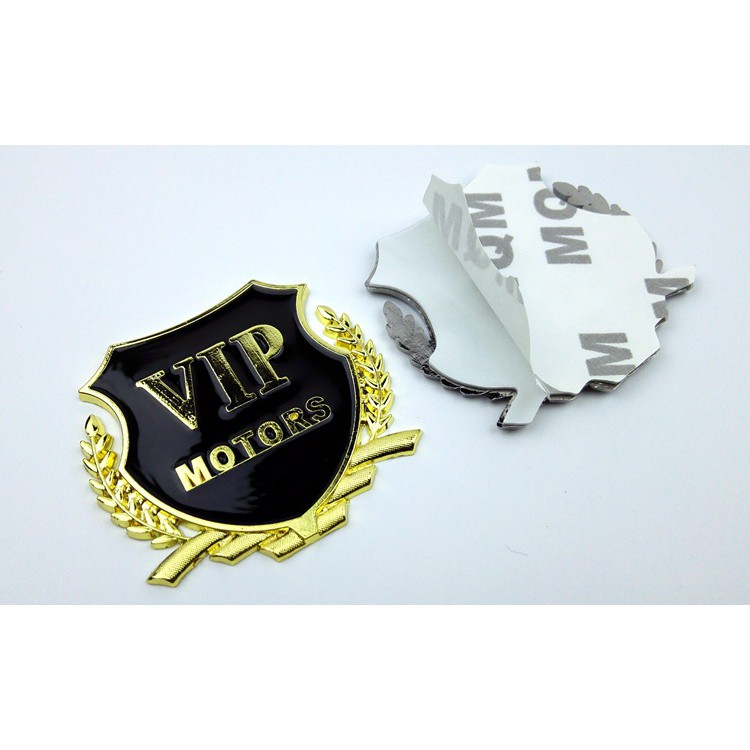 2pcs Stiker Emblem Metal 3D Untuk Kaca Jendela Mobil