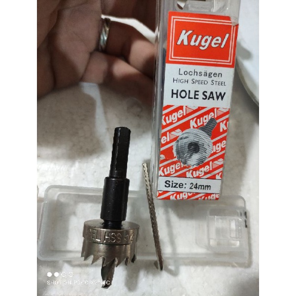 HOLE SAW BESI KUGEL HSS 24MM / MATA BOR LUBANG BESI HOLESAW KUGEL 24MM