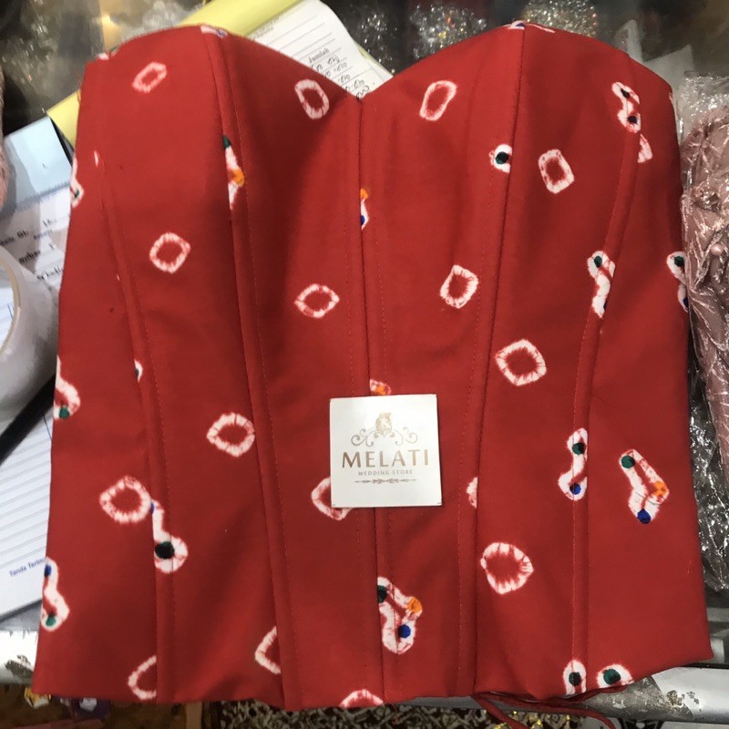 kamisol jumputan | longtorso motif jumputan | kamisol instan | busier jumputan