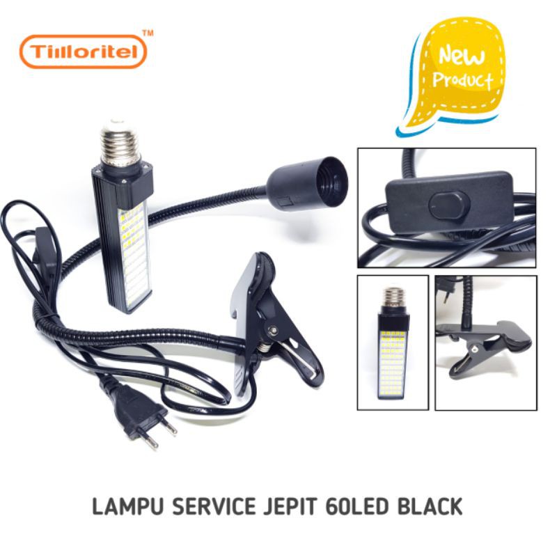 LAMPU SERVICE JEPIT 60 LED HITAM