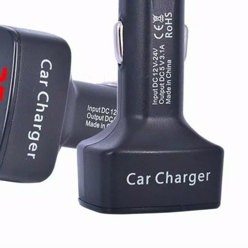 ➨ Charger USB 4 in 1 Mobil & Motor / Digital Charger USB / USB Charger - Biru ✺