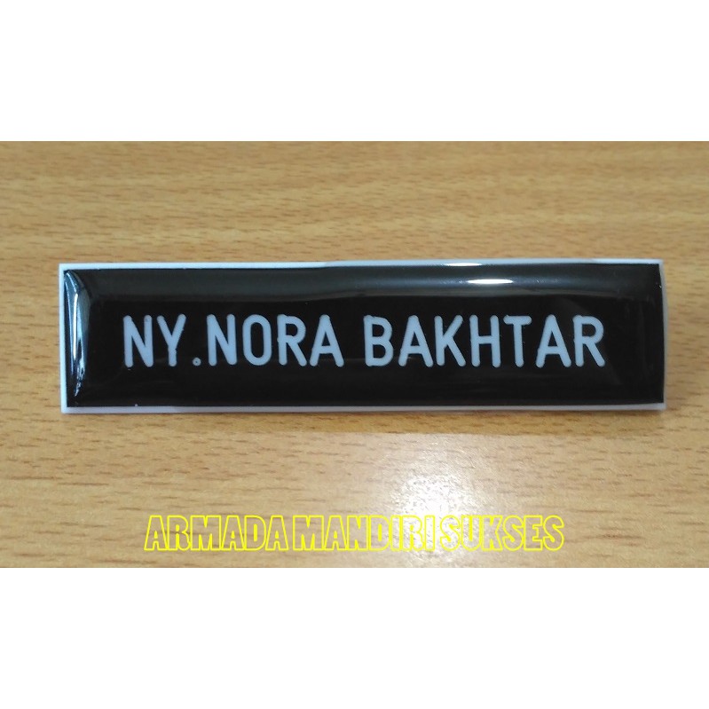 Papan Nama Resin Custom - Name Tag Resin Custom