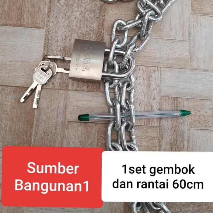 Key | Gembok Dan Rantai Besar Pagar Rumah 1 Set