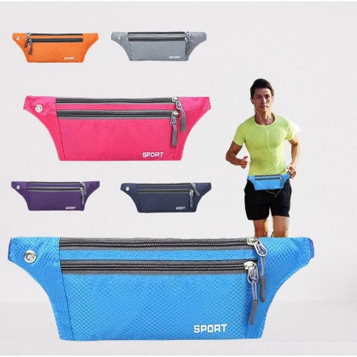 Tas Pinggang Hip Bag Sport Bumbag Fanny Pack Tas Sport Korea Multifungsi Waistbag Murah Azgalery T16