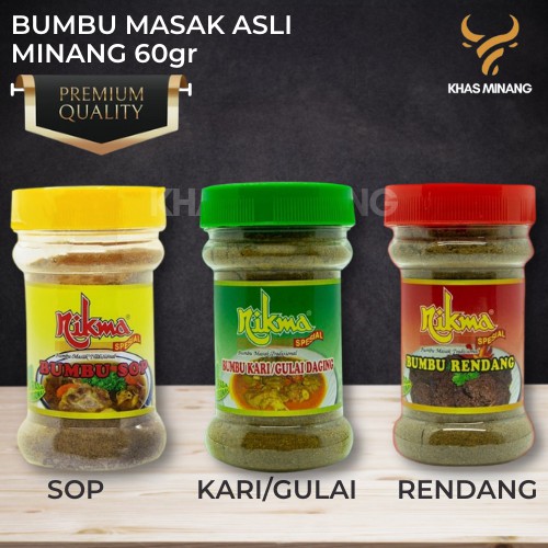 

Bumbu Masak Rendang Kari Gulai Sop Nikma 60gr Botol Daging Ayam Citarasa Khas Padang Minang