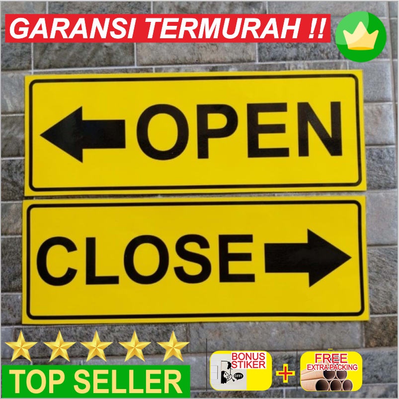 

Terlaris Stiker Open Kanan/Kiri 10x30cm - stiker Keren